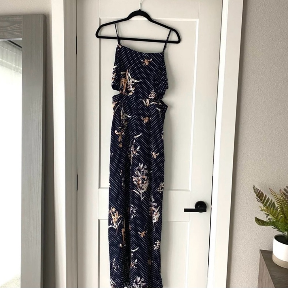 Lost + Wander Floral Cut Out Jumpsuit